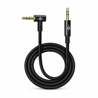 Câble d'extension audio auxiliaire 3,5 mm mâle-mâle, gaine tressée en nylon, conducteur en cuivre pour voiture, casque, téléphone portable, PC, barre de son
