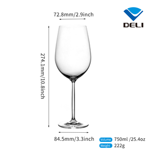 Vendita calda 750ml 25.36 once Di Vino di Cristallo Calice Di Vetro con la Scatola per Bere - Product Image 6
