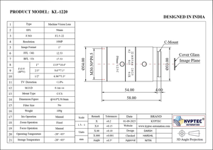 Objectif de vision industrielle 50 mm avec 10 mégapixels et format d'objectif 1 pouce - Product Image 6