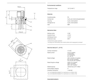 Connecteur M12 mâle DIN à montage sur panneau, câble étanche IP67, connecteur circulaire pour capteur, pigtail, automatisation industrielle, 3, 4, 5, 8, 12, 17 broches - Product Image 3