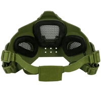 Iron Warrior Moto CS Party Demi-masque de protection tactique Adapté au casque rapide