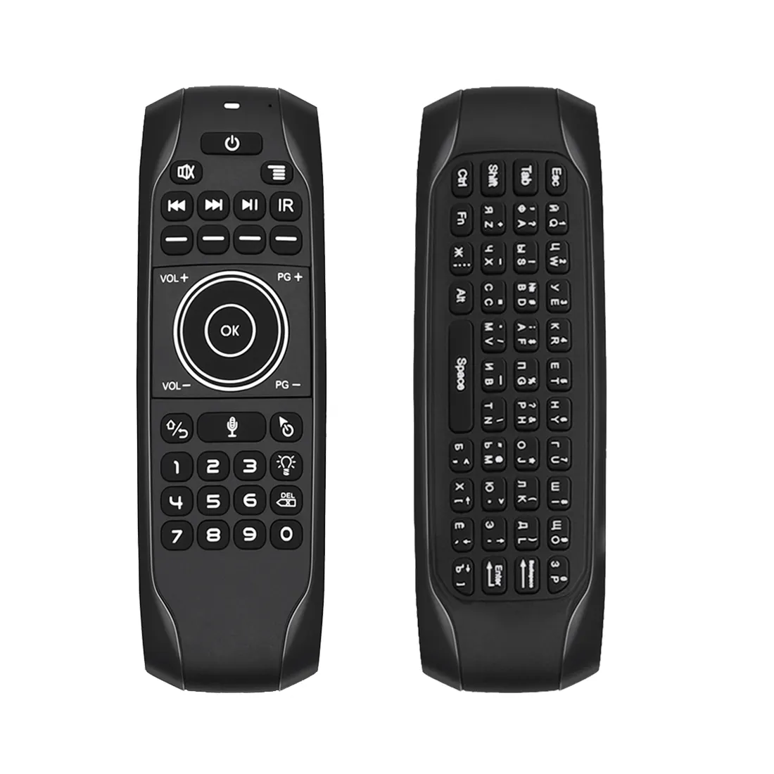 Smart Afstandsbediening Tv G7R Pro Air Fly Mouse Russische Mini Toetsenbord 2.4Ghz Draadloze Gyroscoop Ir Leren Backlit Voice controle