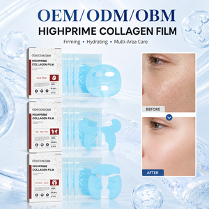 Masque en <span class=keywords><strong>film</strong></span> de collagène <span class=keywords><strong>Highprime</strong></span> hydratant et raffermissant pour soins multi-zones, personnalisable en marque blanche (OEM/ODM/OBM) pour la vente en gros - Product Image 1