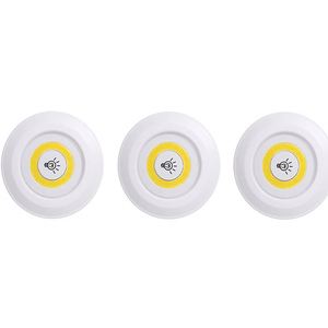 Paquete de Luces Nocturnas LED RGB Inalámbricas Modernas Blancas ABS, Luces Cob Súper Brillantes con Interruptor para Armario, con Cambio de Color y Regulación de Intensidad - Product Image 1