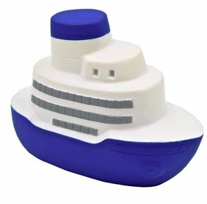Pelota antiestrés de espuma PU en forma de barco de crucero con logotipo personalizado, juguete suave promocional para aliviar el estrés, regalo Unisex de cualquier tamaño - Product Image 1