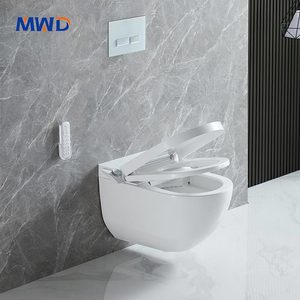 Inodoro Inteligente de Cerámica con Sifón y Descarga por Pared, Montado en la Pared, con Tanque Oculto, de Una Pieza, para Baño y Hotel ST23 - Product Image 1