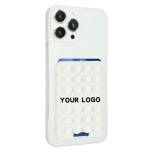 Manufacture <strong>Custom</strong> Logo Phone Accessories Silicone Wallet Card Pocket Holder Anti-slip Suction Cups <strong>Mat</strong> <strong>for</strong> Phone <strong>Cases</strong> - Product Image 3