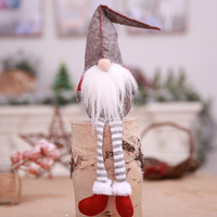 Peluche elfe de noël, décoration de cadeaux, jouet, poupée, mignon, sans face, suspendue, cadeau, pour noël
