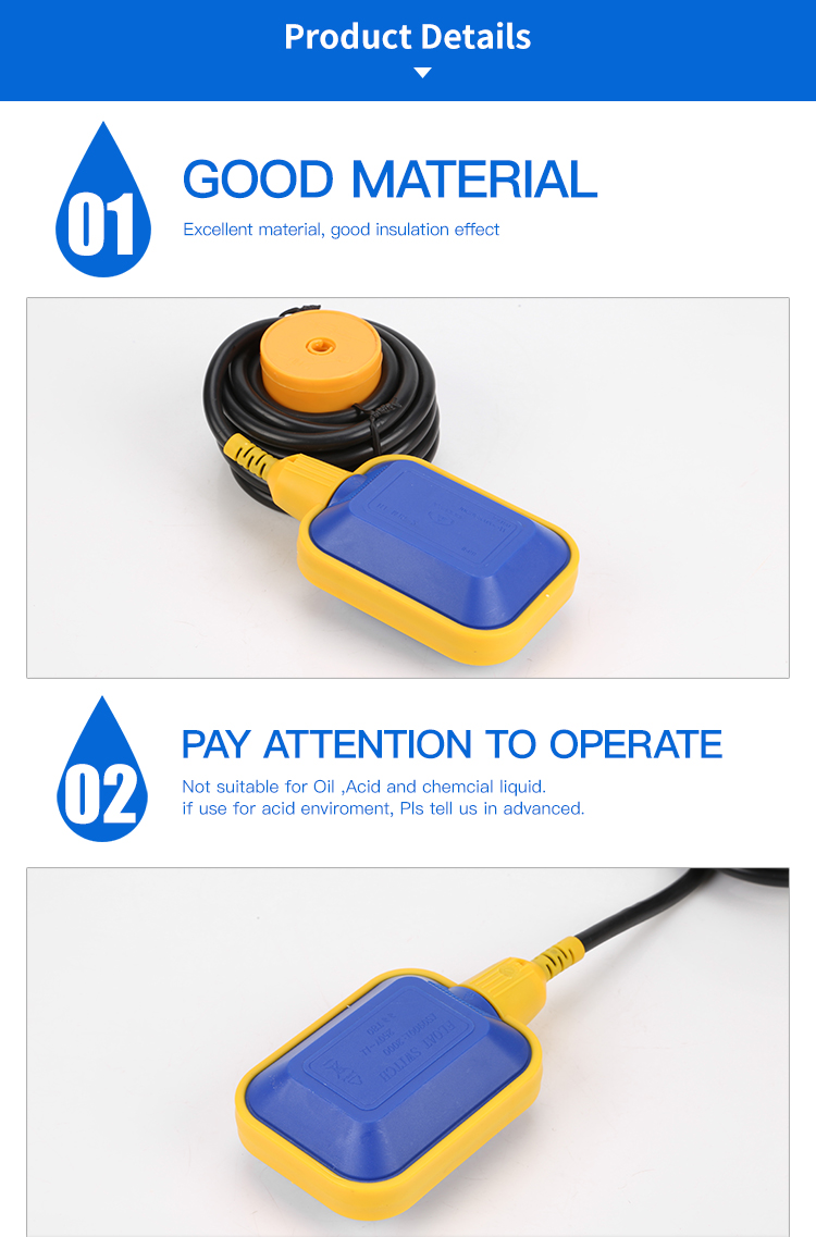 Water tank trough float switch level controller