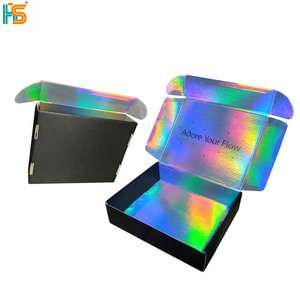 Skincare Shopping Cardboard Paper Packaging <strong>Box</strong> Designed Beauty Eyelash Custom Pink Holographic Mailer <strong>Box</strong> - Product Image 2