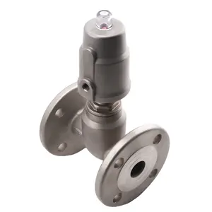 Stainless Steel Flange Pneumatic High Temperature Steam Angle Valve