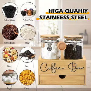 Gỗ mộc mạc Countertop Organizer cà phê thanh trang trí nội thất Phụ kiện vỏ hộp lưu trữ nhà <span class=keywords><strong>W</strong></span> gỗ hộp cà phê - Product Image 6