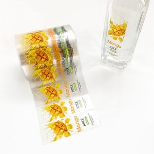 Impresión de etiquetas personalizadas botella de jugo impermeable servicio de impresión de embalaje etiquetas adhesivas para botellas bebida transparente - Product Image 1
