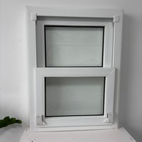 Fenêtre à guillotine multi-chambres en PVC, profilé vinyle, verre trempé, pour construction résidentielle neuve, conforme NFRC