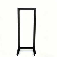 Baie de serveur mobile à double colonne monorail ouverte de 19 pouces, 32U, 550*1600*120MM, en acier laminé à froid SPCC, profondeur 120 mm