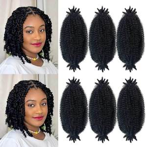 วิกผมถักเปีย Sw296 ขนาด 16 นิ้ว แบบชิ้นเดียว ทำจากเส้นใยทนความร้อนสูง สำหรับต่อผมผู้หญิง สไตล์แอฟริกันทวิสต์ - Product Image 1