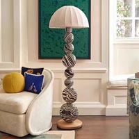 Lámpara de pie de Arte de cebra pintada a mano de diseñador Simple moderno estilo antiguo nórdico luz decorativa de lujo de alta calidad