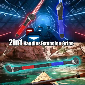 Controladores <span class=keywords><strong>VR</strong></span> Mango de palo largo Dual para Meta Quest 3 Sword Juegos de mesa de tenis Agarre de golf Jugar <span class=keywords><strong>Beat</strong></span> <span class=keywords><strong>Saber</strong></span> Juegos Accesorios - Product Image 4