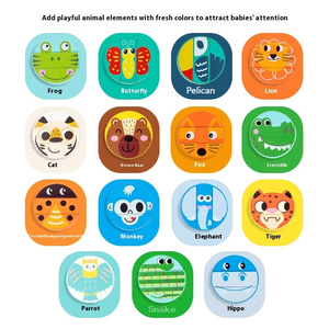 Bán Buôn Đầy Màu Sắc Nhào lộn Khối Tháp Động Vật Sáng Tạo Phim Hoạt Hình Xếp Chồng Câu Đố Vui Vẻ Cha Mẹ Và Con Domino Bộ Cho Trẻ Em - Product Image 5