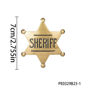 <span class=keywords><strong>Distintivo</strong></span> a Stella da <span class=keywords><strong>Sceriffo</strong></span> in Metallo, Accessorio per Costume da Cowboy del Far West, per Halloween, Feste a Tema Western, Oggetto di Scena per Travestimenti - Product Image 4