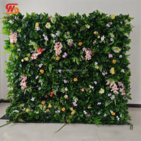 Mur de fleurs tropicales artificielles 8*8 pieds, feuilles artificielles, plantes en herbe, mur de fleurs d'orchidée pour fête, événement, photographie