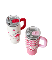 Nouvelle tasse isotherme en acier inoxydable 316 avec paille, motif dessin animé, grande capacité, avec poignée, design anti-givre, logo personnalisable pour filles