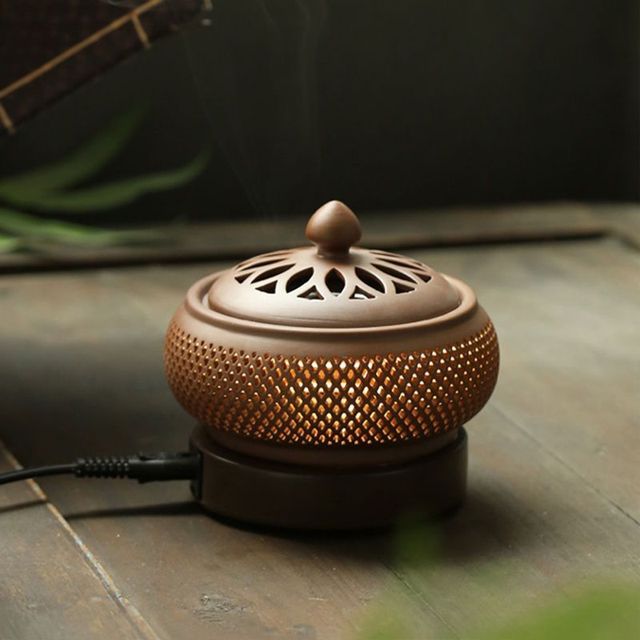 BEST Ceramic Rustic Home Aroma Diffuser Small Night Lamp Timing Temperature Control ECO-Friendly Non-Toxic Custom Color
