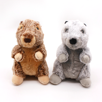Jouets en peluche multi-poses pour chats et chiens-assis/debout/couché éléphant loup suricate animaux
