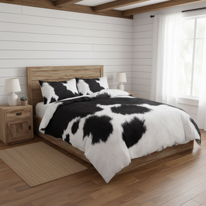<span class=keywords><strong>Vache</strong></span> Texture <span class=keywords><strong>Imprimé</strong></span> 3D Ensemble <span class=keywords><strong>de</strong></span> Literie Farmhouse Animal Noir et Blanc Marron <span class=keywords><strong>Housse</strong></span> <span class=keywords><strong>de</strong></span> <span class=keywords><strong>Couette</strong></span> - Product Image 2