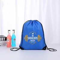 Sac à dos à cordon de serrage unisexe en polyester imperméable et tendance, personnalisé et économique, pour le sport et la gym