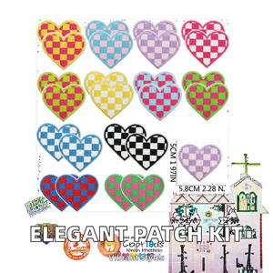 Parche de Chenilla Termoadhesivo 3D de Alta Calidad con Lentejuelas y Bordado de Corazón en PVC para Sombreros y Bolsos - Product Image 2