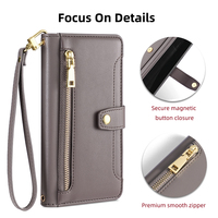 Étui portefeuille multifonctionnel en cuir pour femme et fille, compatible iPhone 17 16 15 14 Pro SE3 Max