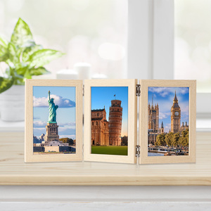 Ins Máy tính để bàn gấp ba Khung ảnh 4x6 inch hiển thị hình ảnh đứng với nhiều hình ảnh, trang trí sáng tạo, và lựa chọn màu sắc - Product Image 2