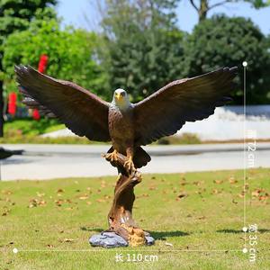 Escultura de pájaro grande de fibra de vidrio, estatua gigante de águila halcón de resina de 120cm para decoración de parque y patio - Product Image 2