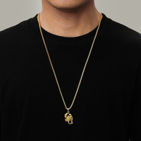 AA00615 Nouveaux accessoires Hiphop en forme de scorpion Pendentif plaqué or Collier de bijoux de mode