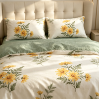 Liquidation de stock en gros de literie, ensemble de housse de couette florale en tissu excédentaire, literie de liquidation pour importateurs de literie