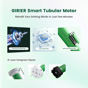 Motor tubular GIRIER Tuya ZigBee Motor de cortina inteligente con control remoto RF433 para persianas enrollables de tubo de 38mm - Product Image 2