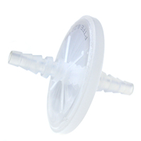 Filtre de ventilation stérile Gamma 50 mm en PTFE hydrophobe 0,22 µm avec raccord pour tuyau
