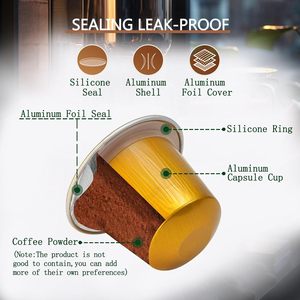 Tùy Chỉnh Cà Phê Dùng Một Lần Vỏ Viên Nang 23 Màu Sắc Rỗng Nhôm Lá Viên Nang Với Nhiệt Niêm Phong Có Nắp Đậy - Product Image 5