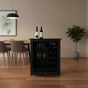 Mueble Bar Mojito en Madera Gris Claro con 6 Botelleros, Diseño Moderno Independiente - Product Image 2