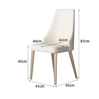 Ensemble table et chaises de salle à manger de luxe moderne avec dossier ergonomique, idéal pour la maison et l'hôtel