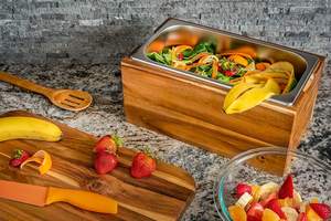 Houselin 1.6 Gal ถังปุ๋ยหมักโลหะ,เคาน์เตอร์ไม้ไผ่อะคาเซียทำจากสแตนเลสสำหรับห้องครัวพร้อมฝาปิด - Product Image 6