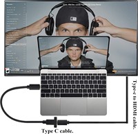 Câble adaptateur AAOTOKK USB-C 3.1 Gen2 10 Gbit/s à montage sur panneau (mâle/femelle) – Prise en charge du chargement, des données, de l'audio et de la vidéo