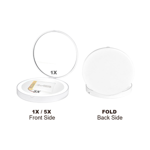 Portátil 1X/5X lupa doble lados plegable bolsillo <span class=keywords><strong>espejo</strong></span> de maquillaje con <span class=keywords><strong>luz</strong></span> <span class=keywords><strong>led</strong></span> - Product Image 4