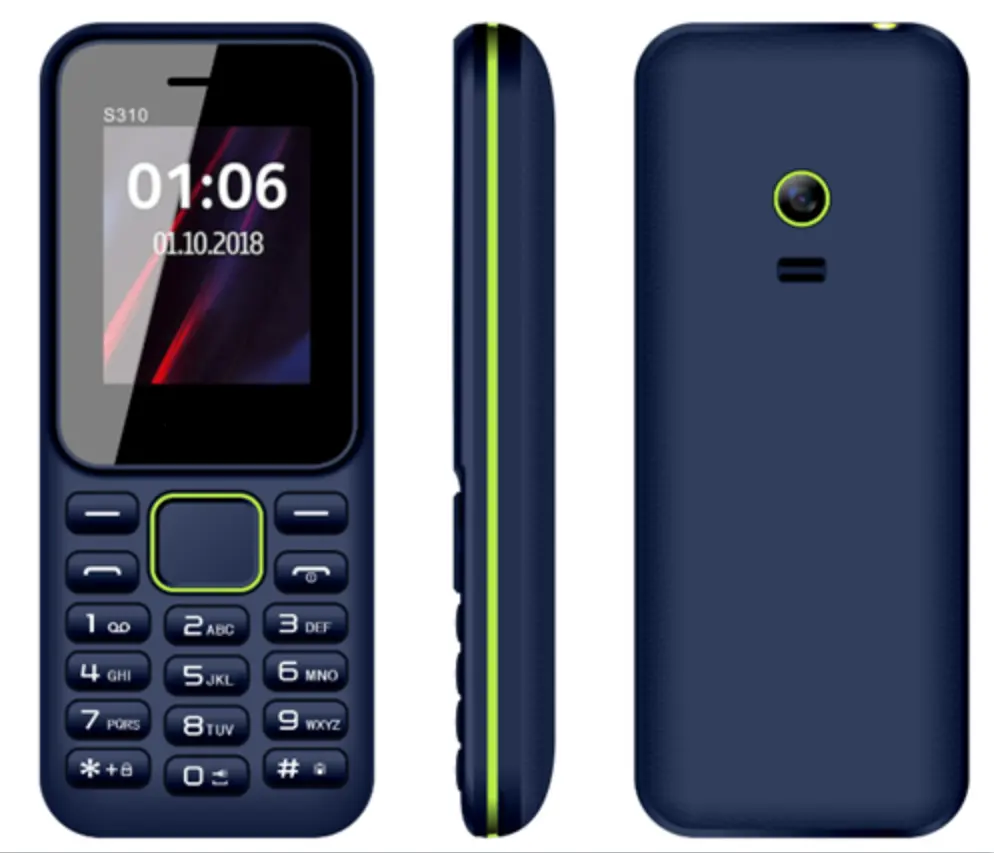 Factory outlet feature phone B310 1.77 inch Wholesale Good Quality feature phone 2g Dual Sim Mobile Phones