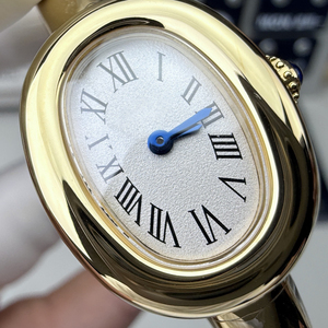 นาฬิกาข้อมือทรงรีดีไซน์หรูหราสไตล์ฝรั่งเศสใหม่ล่าสุดสำหรับผู้หญิง ชุบทอง 18K ตัวเรือนสแตนเลสสตีล ควอตซ์ นาฬิกาข้อมือสุดหรู - Product Image 3