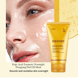 Mascarilla Facial de Cúrcuma Exfoliante al por Mayor para una Limpieza Profunda de la Piel, Cuidado Hidratante, Mascarilla con Banda para Dormir y Cepillo - Product Image 6