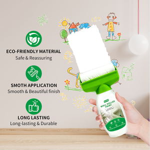 สีทาผนังแบบลูกกลิ้ง QYM 500 กรัม สีทาเฟอร์นิเจอร์ ใช้งานง่าย ล้างออกได้ เป็นมิตรกับสิ่งแวดล้อม สีขาวสำหรับตกแต่งภายใน ปรับปรุงผนังให้ใหม่ - Product Image 3