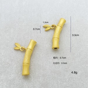 Connecteur en alliage pour bijoux, finition or mat, pour la fabrication de bracelets, accessoires de bijouterie DIY, coupe baguette conique - Product Image 2