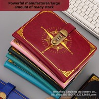 Carnet en cuir PU vintage avec logo personnalisé, verrouillage par code, journal A5 avec mot de passe, journal secret pour la promotion d'entreprise, cadeau d'entreprise